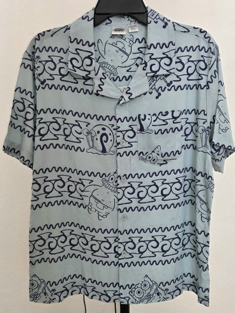 SpongeBob SquarePants, Men's & Big Men's Graphic Button-Up Shirt sz S New